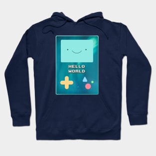 Bmo Hello World Adventure Time Space Galaxy Stars Aurora Hoodie